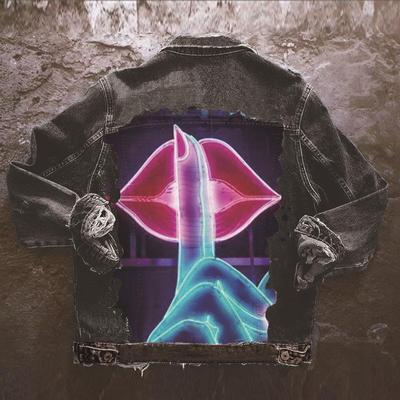 Fluorescent Lips Denim Jacket Western Denim Womens Loose