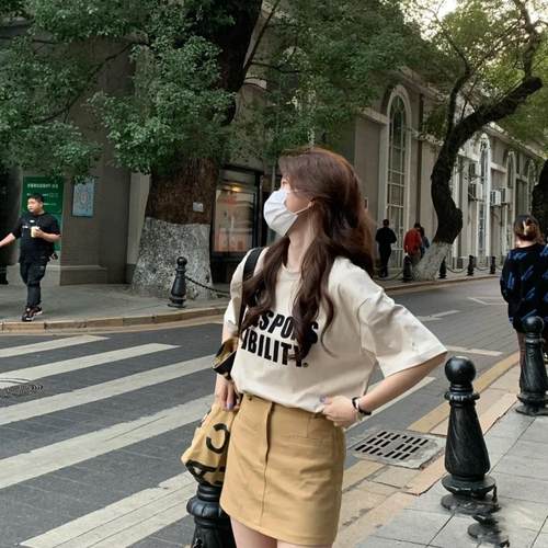 top sweet loose all-match women for T-shirt short-sleeved