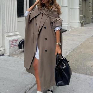 high-end trench coat mens lapel korean version medium and