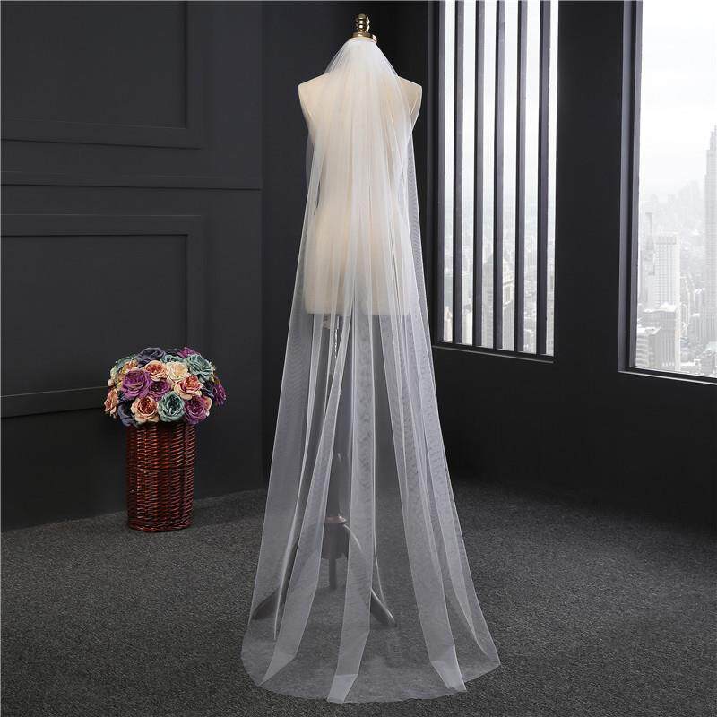 1 meter long veil two-layer soft net cathedral-style