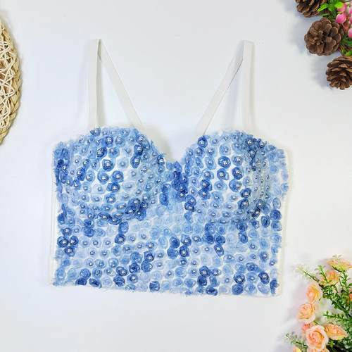 Gradient lace all-match tube top for outer wear to prevent