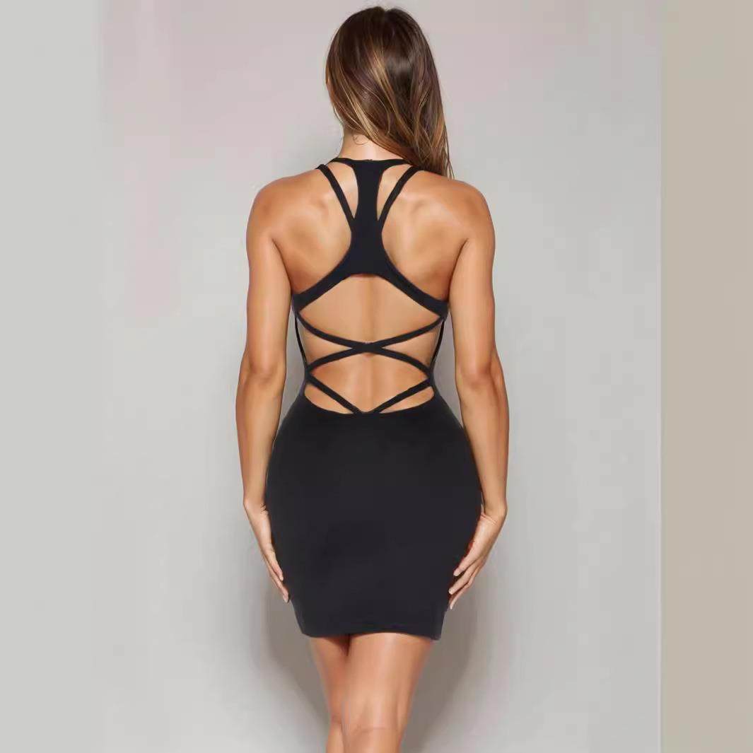 Hot girl tight dress high elastic skin-friendly seamless