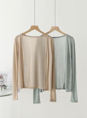 Breathable Forest Buttonless Slimming Lightweight Cardigan