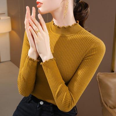 warmth for sweater wool pullover hem ruffled with women for