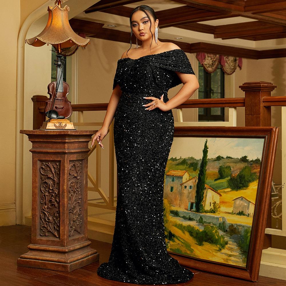 Fat Girls Plus Size Womens Long Wedding Party Banquet Light