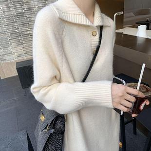 long knitted skirt dress casual long winter loose style