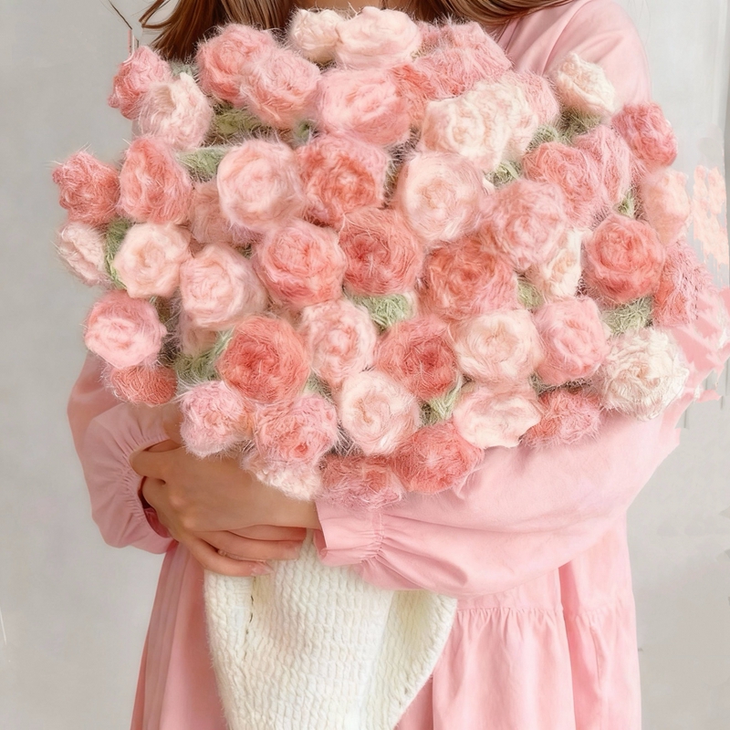 成品玫瑰花毯子花束毛毯生日礼物