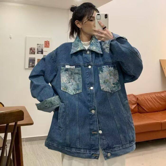 春秋美式牛仔外套男潮牌百搭上衣服休闲潮流男装刺绣工装夹克男,女装/女士精品,常规大码外套,淘宝优惠券,粉丝福利购,淘宝优惠卷