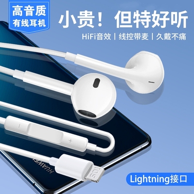 有线耳机lightning适用苹果14/13/12/11/xr无蓝牙iphone原装正品