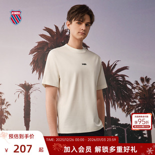 男T恤 KSWISS盖世威T恤男 百搭潮流休闲圆领短袖 时尚 109875 夏季