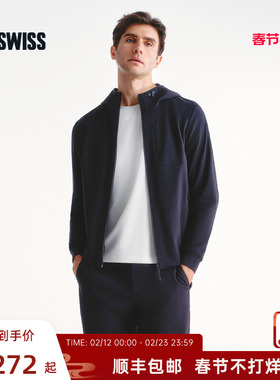 KSWISS盖世威外套男 新款休闲百搭简约运动连帽针织上衣1011490