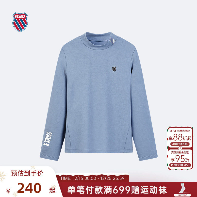 KSWISS盖世威T恤女保暖圆领长袖