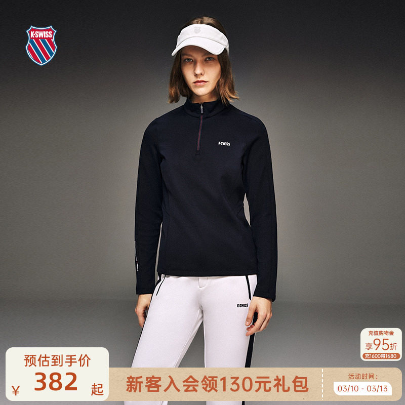 KSWISS盖世威T恤女冬季简约百搭时尚经典休闲运动长袖1910721