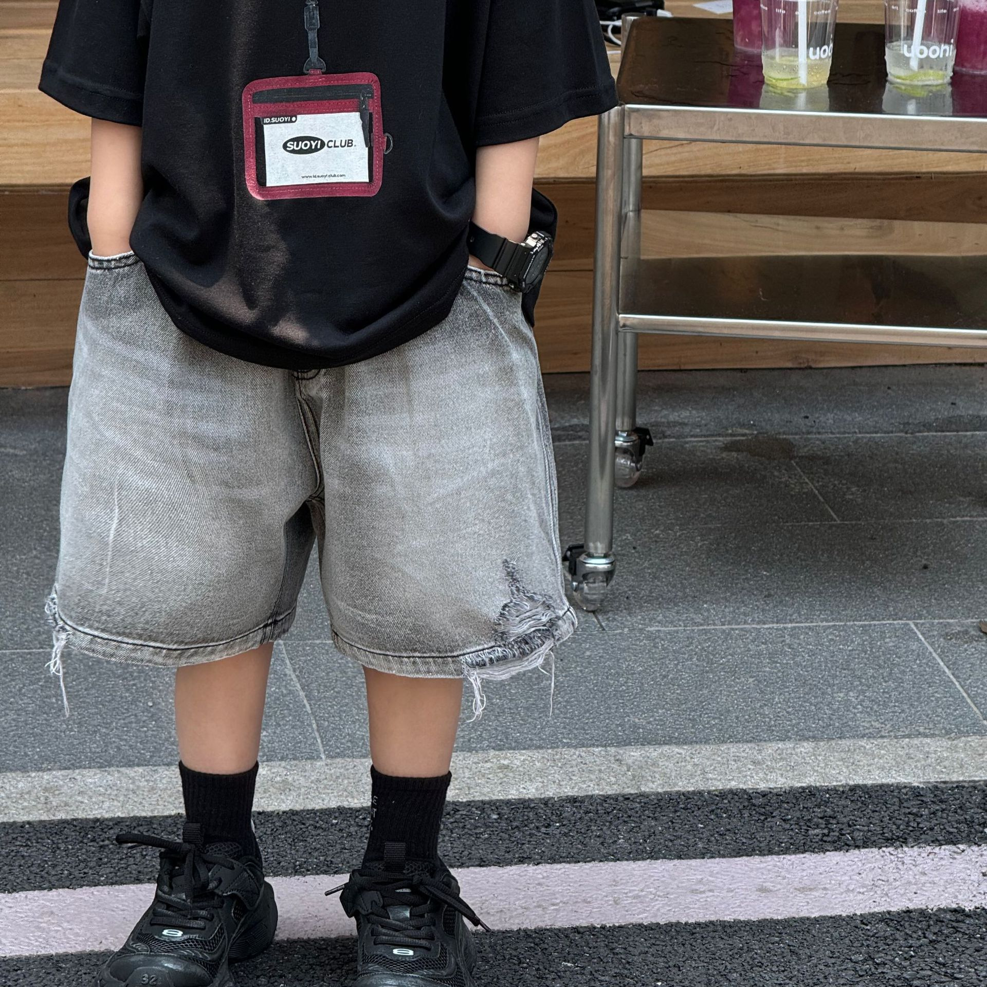男童破洞短裤夏季儿童痞帅五分裤