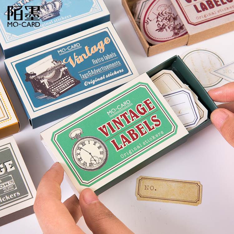 60pcs/pack Vintage DIY Diary Sticker Writable Label Album Sc