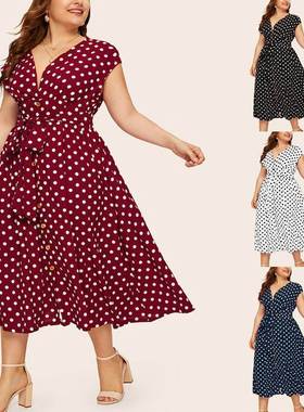 big size fat plus Dresses Women Dress Summer Loose Red for