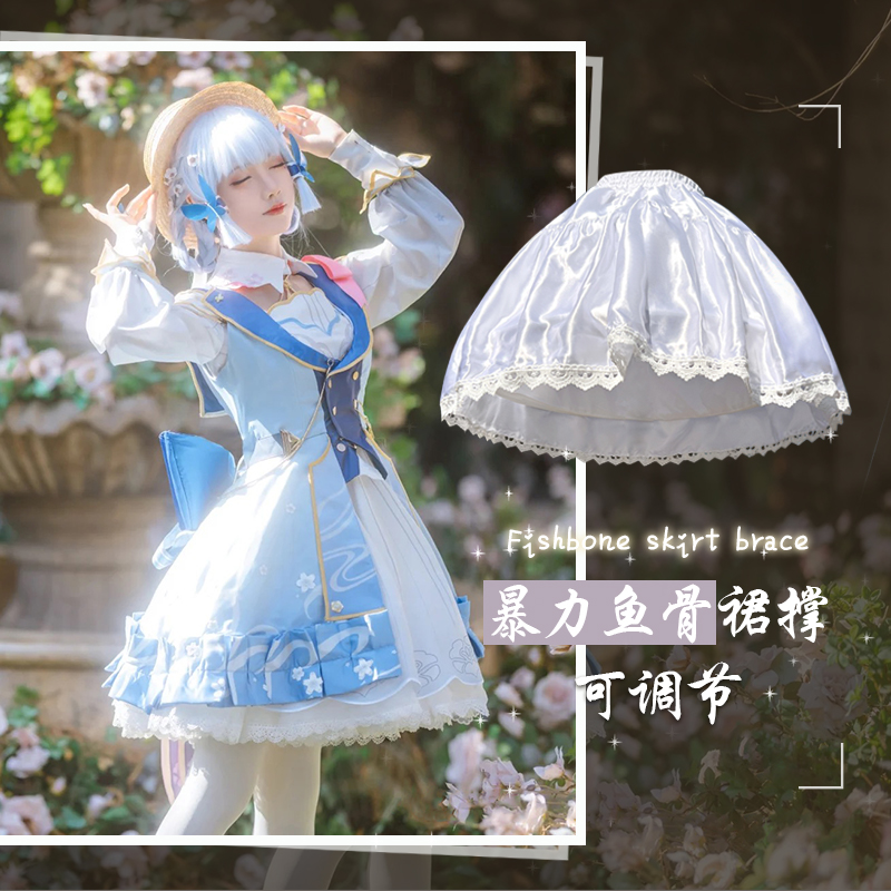 Lolita裙撑暴力可调节鱼骨撑花嫁半身衬裙洛丽塔cosplay短款内搭 模玩/动漫/周边/娃圈三坑/桌游 lolita洛丽塔半身裙 原图主图