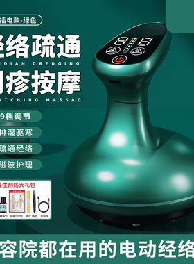 迪普尔刮痧仪电动刮痧仪器家用腿背部经络疏通刮痧板刷绿色