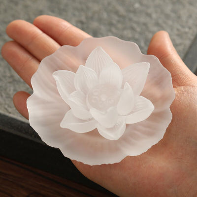 知香堂琉璃莲花香插香座线香炉茶道摆件小香灰托盘家用香薰炉禅意