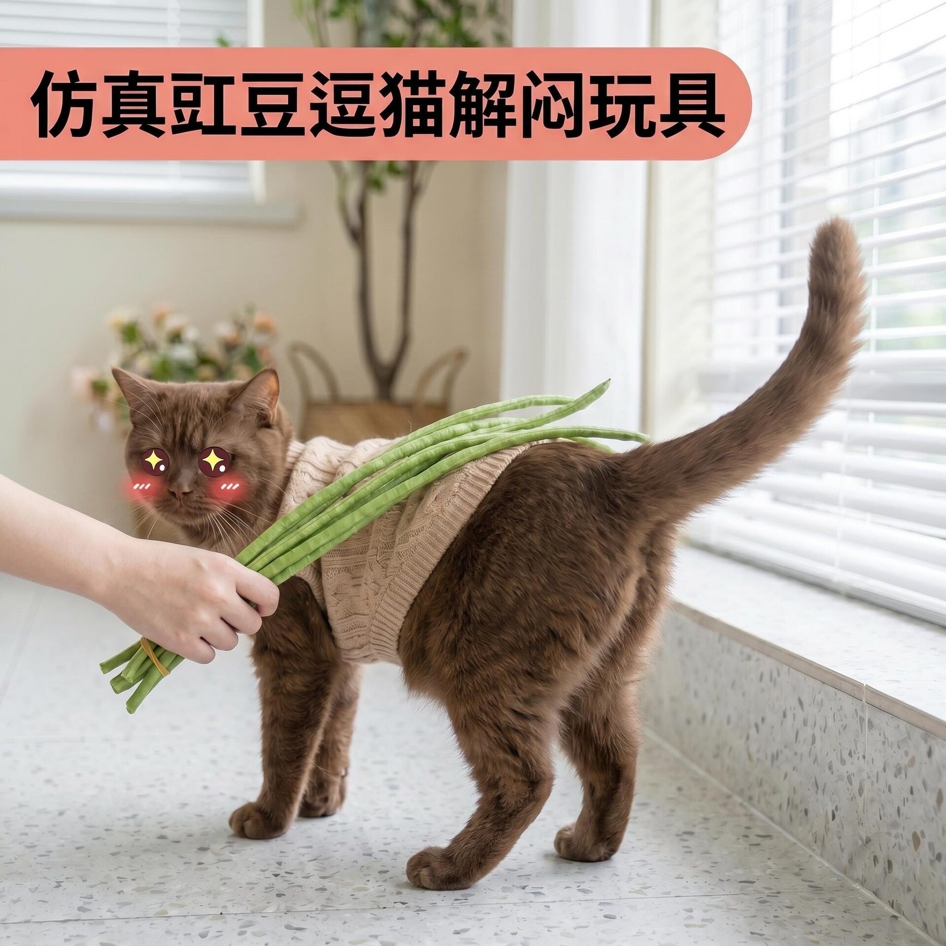 猫玩具仿真豆橛子鞭咪耐