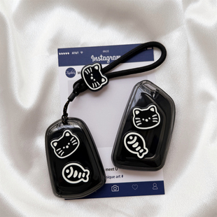 适用凯迪拉克xt5钥匙套xts车xt4包atsl壳xt6扣srx女ct4卡通ct6男