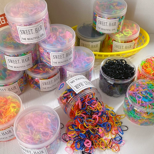 Детская маленькая безвредная одноразовая резинка для волос, в корейском стиле, не повреждает волосы