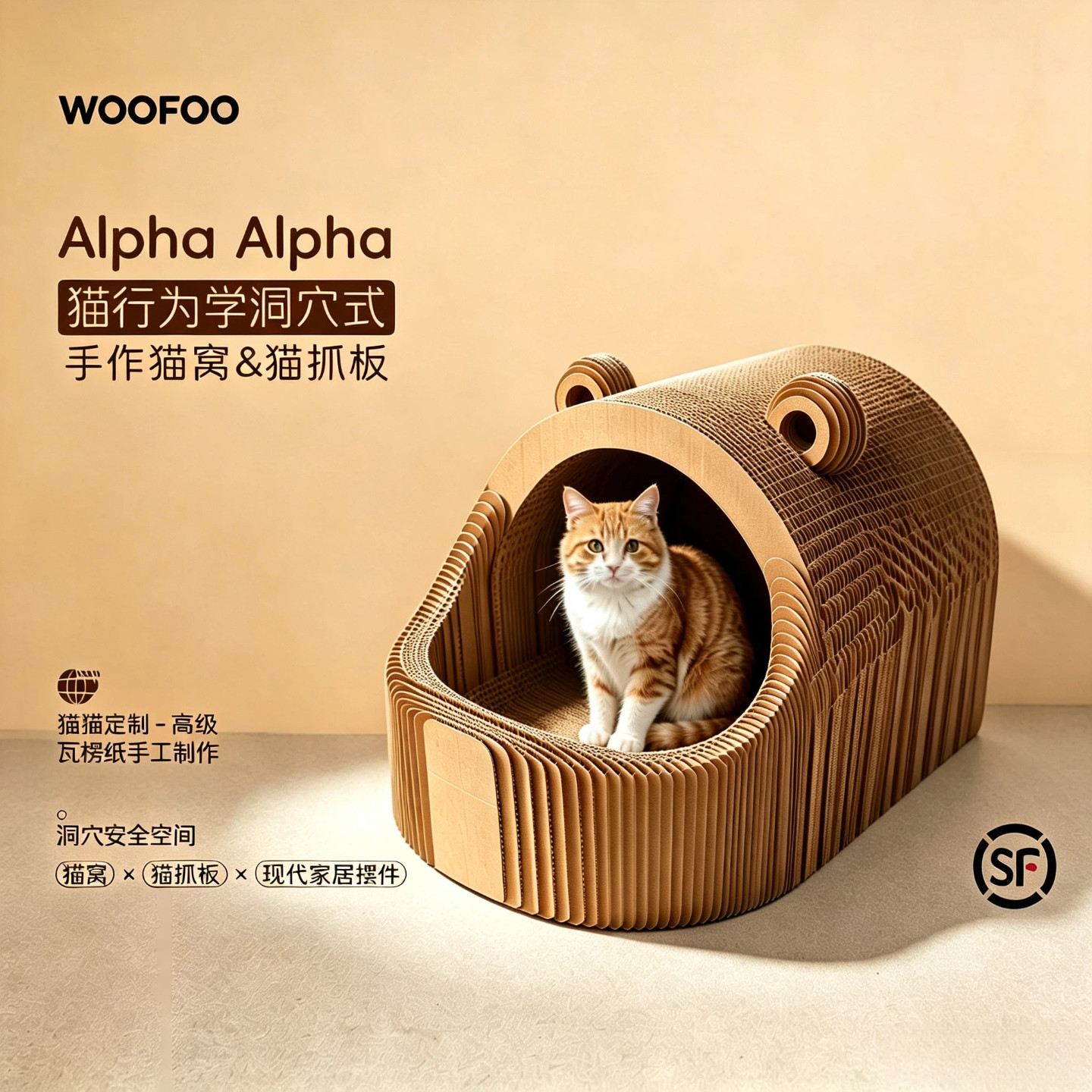 【顺丰包邮】异形贝壳安境猫窝洞穴猫咪猫抓板高质量不掉屑加厚