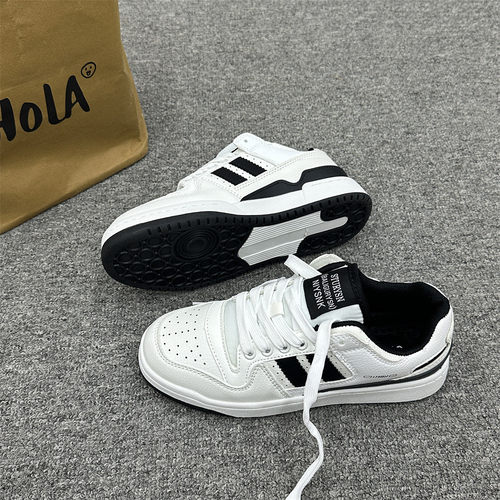 港风原创小众经典白黑拼德训板鞋