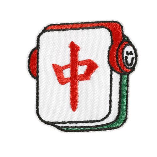 电脑绣花标刺绣发财麻将patch装饰服装辅料手机壳熨烫补丁布贴