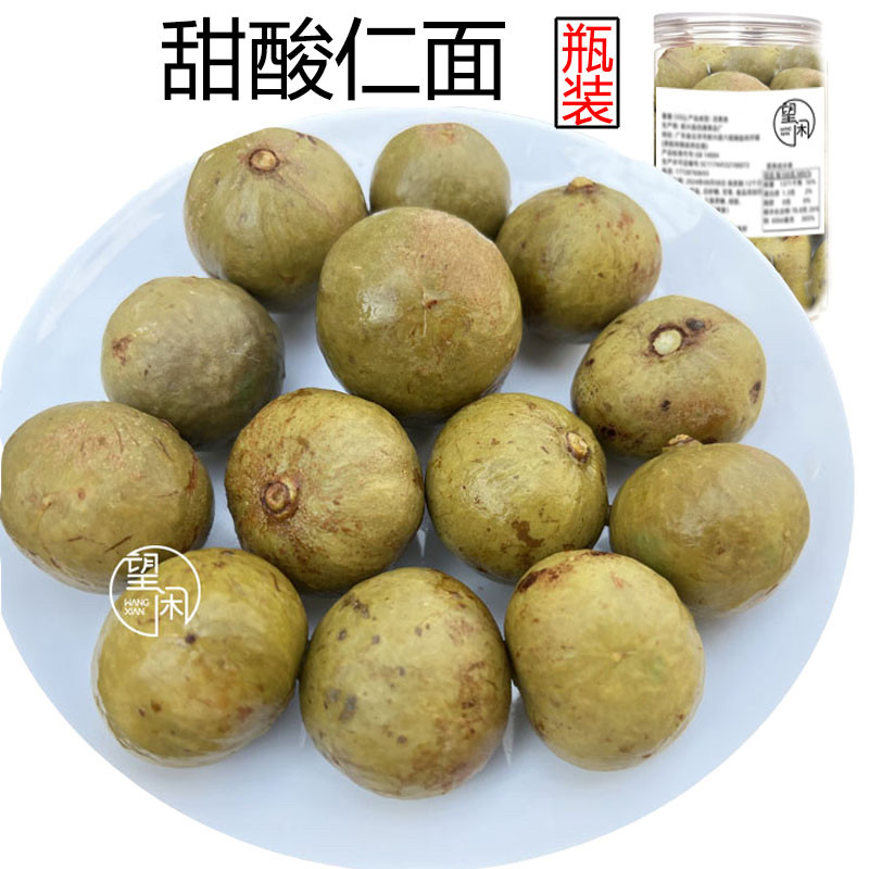 望闲甜酸仁面罐装瓶装偏湿微辣腌制仁面果零食蜜饯新兴凉果特产