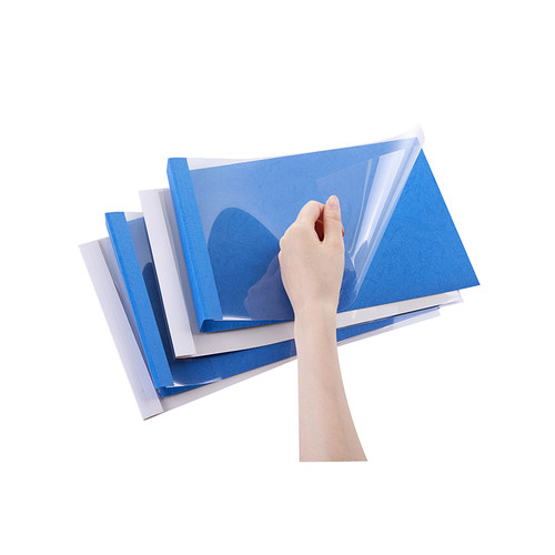 力晴A3横版热熔封套A4横向透明胶装封皮标书封套文件合同书本装订封面塑料封面横翻热熔胶装封套