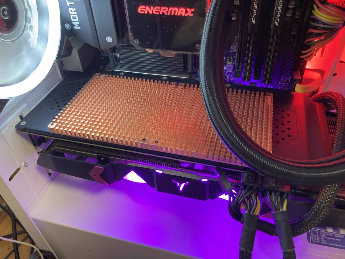 纯铜显卡背板散热器片RTX309030803060显卡散热器辅助显存散热