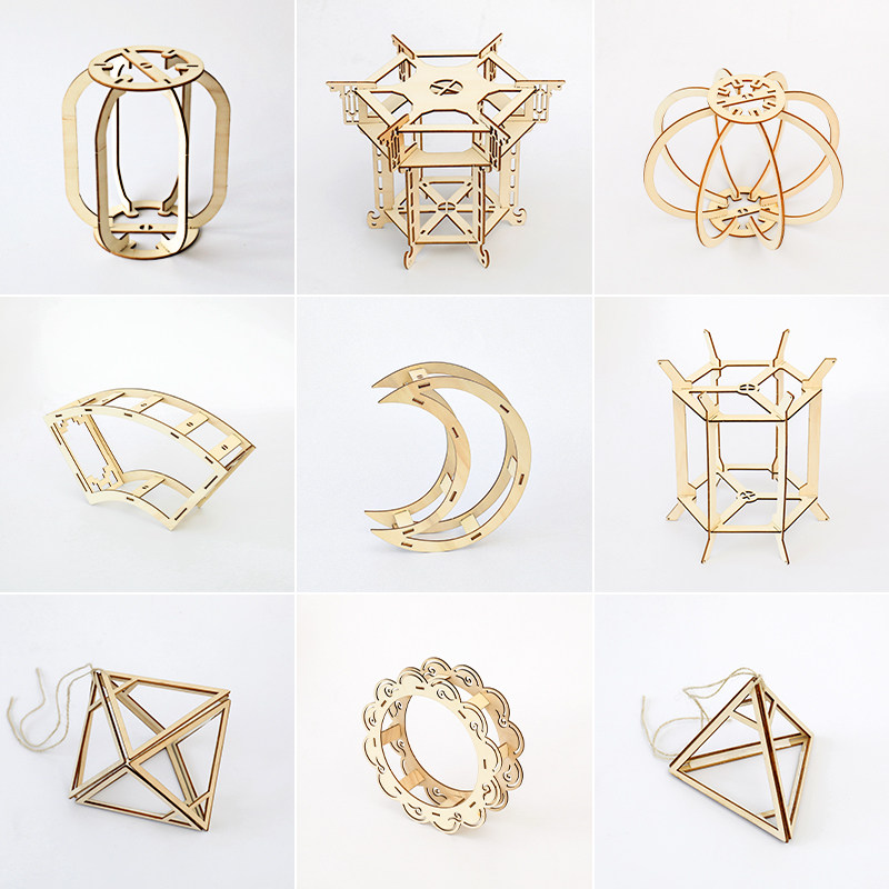 中秋节中秋灯笼儿童手工diy材料包木质框架绘画手提花灯笼,节庆用品/礼品,灯笼,淘宝优惠券,粉丝福利购,淘宝优惠卷