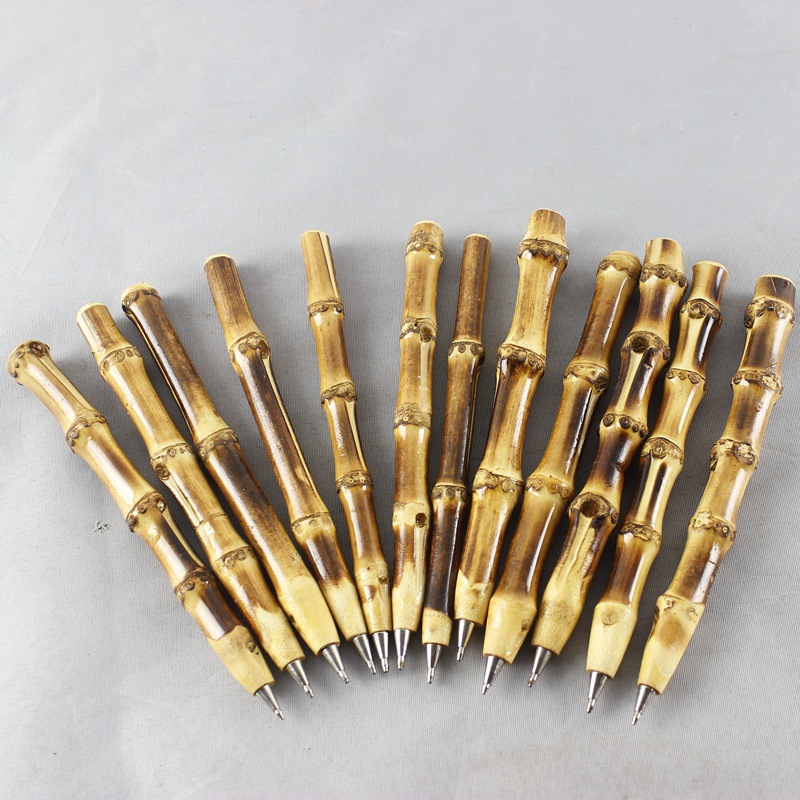 竹根圆珠笔 紫竹根 天然竹鞭 竹笔 送礼佳品 创意带笔帽 特制