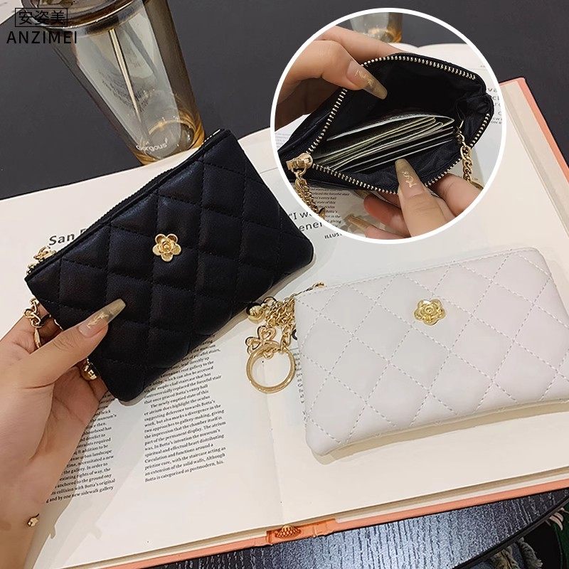 新款零钱包女小巧复古软皮珍珠小香风收纳包山茶花菱格拉链口红包,箱包皮具/热销女包/男包,钱包,淘宝优惠券,粉丝福利购,淘宝优惠卷