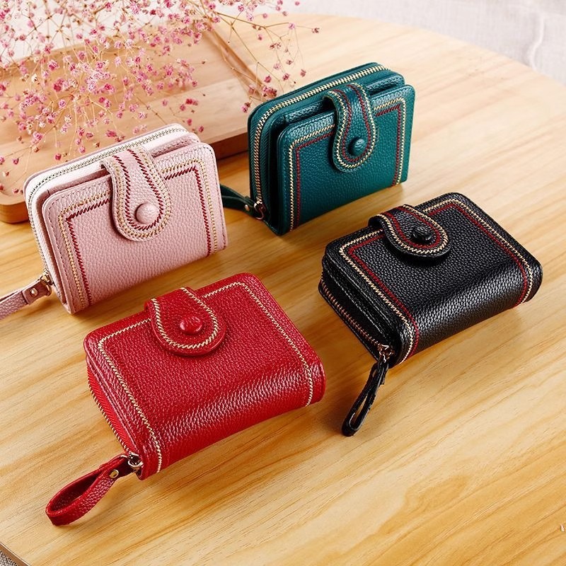 新款欧美时尚小钱包女短款折叠