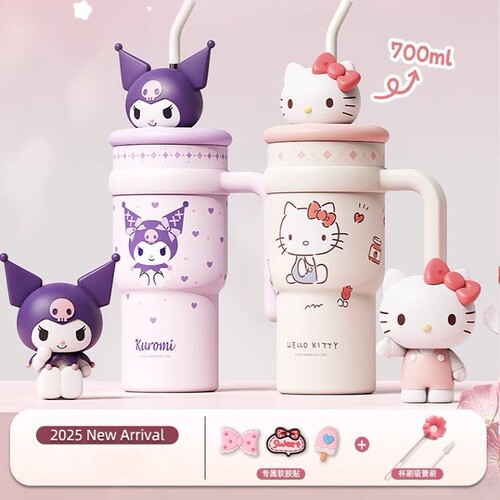 英国UNRISOLE英国Hellokitty冰霸杯大容量可爱保温杯女生夏天车载