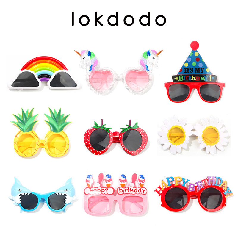 【LOKDODO】派对眼镜生日拍照道具网红黄色小红书同款聚会ins装饰