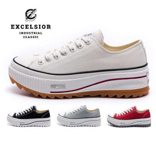 excelsior饼干鞋女增高厚帆布鞋