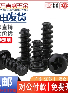 PB黑色圆头自攻平尾螺丝M1 M1.2 M1.4 M1.5 M1.6 M1.7*x2x3x5x12