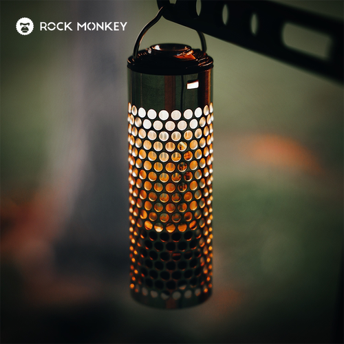 ROCKMONKEY户外露营镂空灯罩goalzero雷神通用不锈钢桶形超薄灯罩