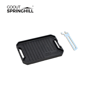 春山户外迷你烧烤盘露营便携铸铁BC徒步蜘蛛炉小烤盘不粘烤肉炊具