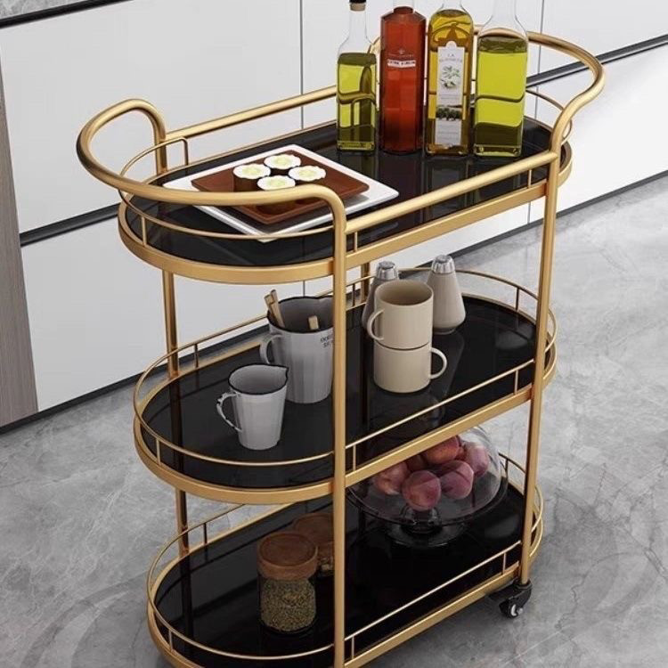 酒店商用送餐小推车接待点心茶水车蛋糕车零食置物车北欧移动餐车