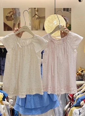 夏上新!【Miss Lin】甜美风宽松碎花短袖小衫  Z251280#  GLP