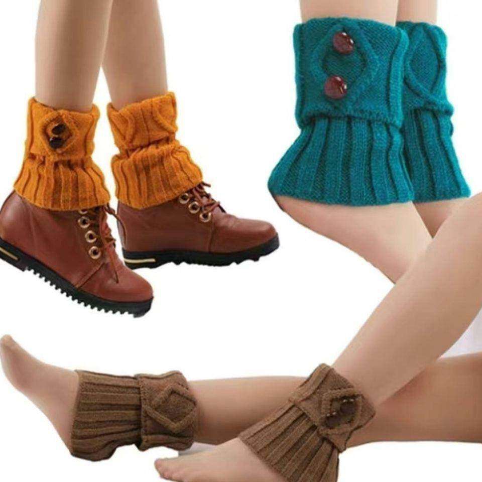 针织脚套女毛线保暖腿套翻口纽扣靴套护腿袜套护脚腕护腕护踝脚踝,女士内衣/男士内衣/家居服,中筒袜,淘宝优惠券,粉丝福利购,淘宝优惠卷