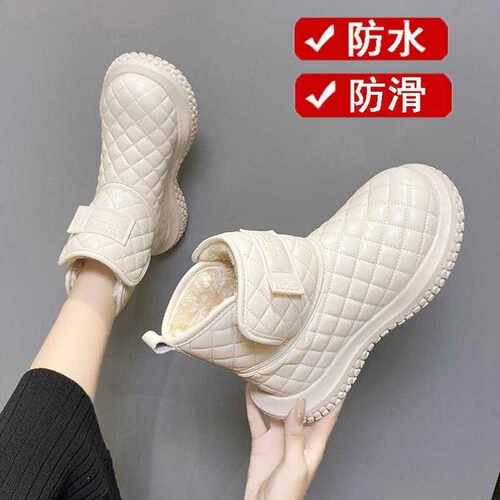 儿童冬季棉鞋2023加厚靴子雪地靴防水女孩棉靴中大童加绒新款女童