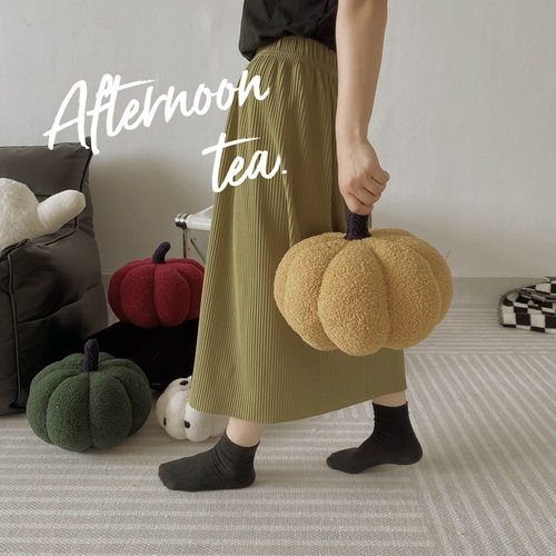 新家的100个快递 南瓜抱枕可爱波点复古居家客厅沙发靠枕毛绒枕头