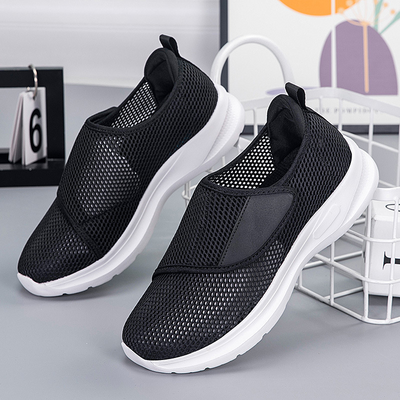 脚肿老人鞋夏季镂空透气加宽糖尿病足脚拇指外翻专用鞋痛风偏瘫鞋