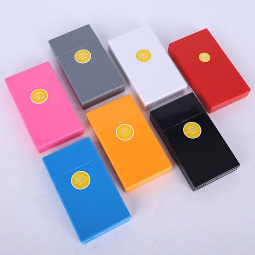6.5mm中支塑料烟盒20支装创意内扣按压弹盖香菸盒整包入烟盒保护