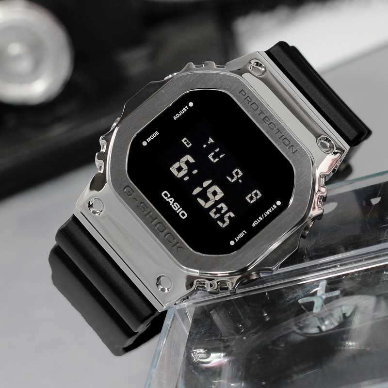 卡西欧g-shock王一博同款金属复古小方块运动防水手表男士gm-5600
